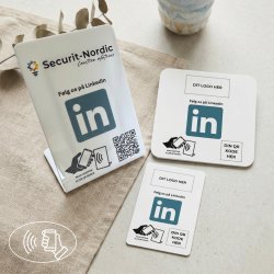 Skiltepakke m/chip, 3 stk, eget logo, LinkedIn