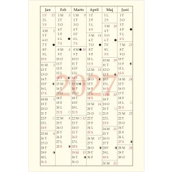 Filofax 2027 Refill | Pocket | Månedsoversigt