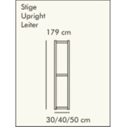 ABC Reolstige HxD: 179x40 cm, hvidlaseret
