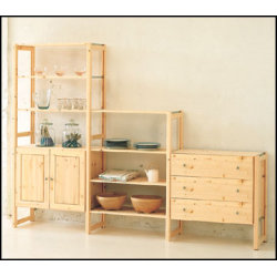 ABC Skuffe, bred 76x40 cm, hvidlaseret