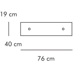 ABC Skuffe, bred 76x40 cm, hvidlaseret