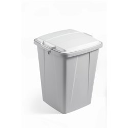 Låg affaldsspand 90 l, Hvid