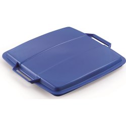 Låg affaldsspand 90 l, Blå