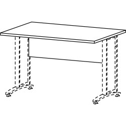 BudgetLine skrivebord, 120 cm, hvid