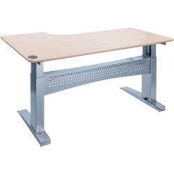 Easy stand 160 hæve/sænkebord højre, ahorn/alu