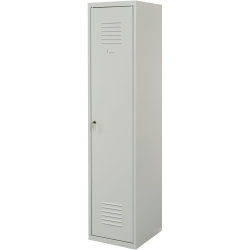 Proff garderobeskab,1x(1x2),Plan,Cylinder,Grå/Grå