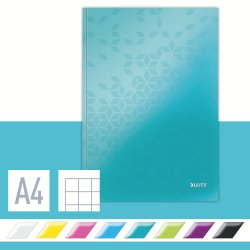 Leitz WOW notesbog A4, kvadreret, pink