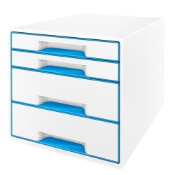 Leitz WOW CUBE skuffekabinet, 4 skuffer, blå