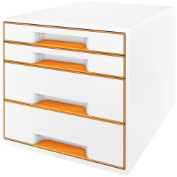 Leitz WOW CUBE skuffekabinet, 4 skuffer, orange