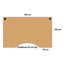 Flexo hæve/sænkebord 160 cm m/centerbue bøg