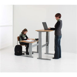 Flexo hæve/sænkebord 160 cm m/centerbue ahorn