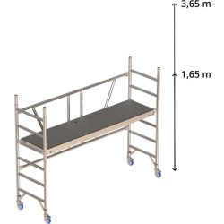 Foldestillads 75 x 245 - Højde 1,65 m