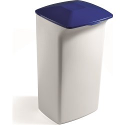 Fladt låg affaldsspand 40 l, Blå