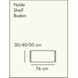 ABC hylde LxD: 76x30 cm, hvidlaseret