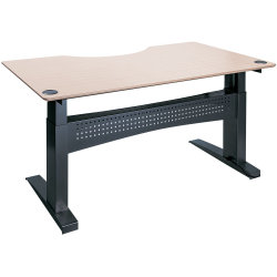 Easy stand 160 hæve/sænkebord centerbue ahorn/sort