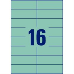 Avery 3454 farvede etiketter, 105 x 37mm, grøn