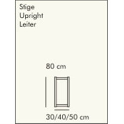 ABC Reolstige HxD: 80x30 cm, hvidlaseret