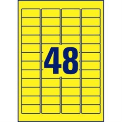 Avery L6041-20 far.etiketter, 45,7 x 21,2mm, gule