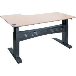 Easy stand 180 hæve/sænkebord højre, ahorn/sort