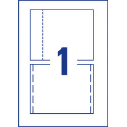 Avery C32250-25 CD-etiketter, 151 x 118mm, 25stk