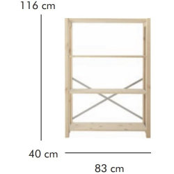 ABC Grundreol, HxBxD: 116x83x40 cm, natur
