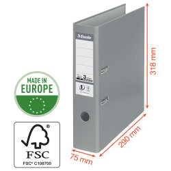 Esselte No.1 brevordner A4, 75mm, sort
