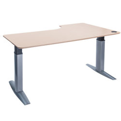 Goliath hæve/sænkebord venstre 200 cm ahorn/alu