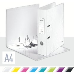 Leitz 180 WOW brevordner A4, 80mm, hvid