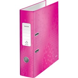 Leitz 180 WOW brevordner A4, 80mm, pink
