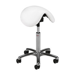 CL Dalton sadelstol, hvid, kunstlæder, 58-77 cm