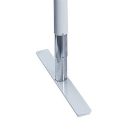Flex hæve/sænkebord hvid/bøg 180 cm, centerbue