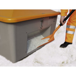 Salt-/sandbeholder, Tough, 700 L,Bundåb,Grå/orange