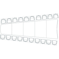 Switch medie konferencebord bøg laminat 214x625 cm