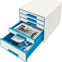Leitz WOW CUBE skuffekabinet, 5 skuffer, blå
