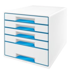 Leitz WOW CUBE skuffekabinet, 5 skuffer, blå