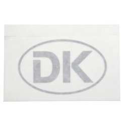 Rawlink DK-skilt, sølv/transparent