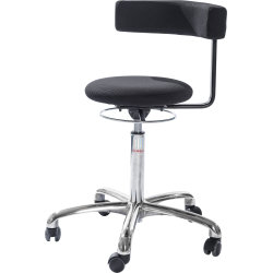 CL Saturn stol, sort, kunstlæder, 49-69 cm