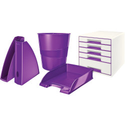 Leitz WOW CUBE skuffekabinet, 5 skuffer, lilla