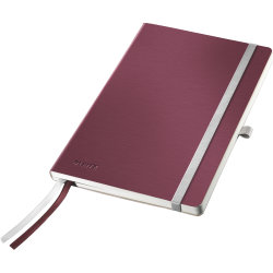 Leitz Style Notesbog A5, linjeret, rød