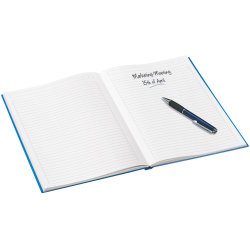 Leitz WOW notesbog A4, linjeret, isblå