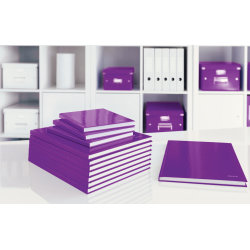 Leitz WOW notesbog A4, linjeret, lilla