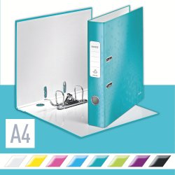 Leitz 180 WOW brevordner A4, 50mm, isblå