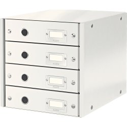 Leitz Click & Store skuffekabinet 4 rum, hvid