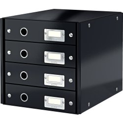 Leitz Click & Store skuffekabinet 4 rum, sort