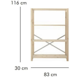 ABC Grundreol, HxBxD: 116x83x30 cm, natur