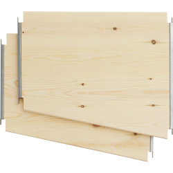 ABC overgangshylde, 2 stk., 39 cm, natur