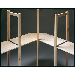 ABC hjørnehylder, 2 stk., 40 cm, natur