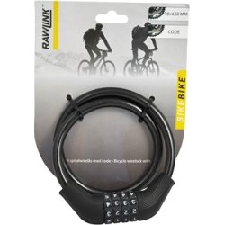Rawlink cykellås, spiralwire m/ kode