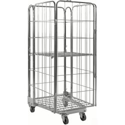 4-sidet rullecontainer, 73x80x191 cm, stabelbar