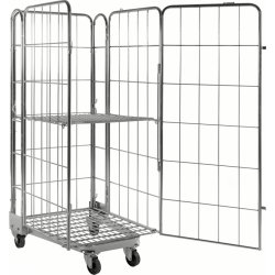 4-sidet rullecontainer, 73x80x191 cm, stabelbar